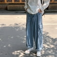 thumbnail image 6 of Men Baggy Jeans Trousers Oversize Cargo Korean Streetwear Hip Hop Wide Leg Pants, 6 of 11
