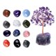 thumbnail image 1 of ¡Campaña con descuento!Árbol de dinero de cristal de amatista Natural sobre cristales de racimo de amatista para decoración de escritorio del hogar, riqueza, buena suerte, 1 of 5