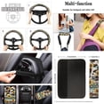 thumbnail image 4 of Jeiento Sunflower Car Accessories Sets 17 PCS Car Seat Cover Protector Car Floor Mats Auto Steering Wheel Cover Seatbelt Covers Armrest Cushion Coasters Keychains Aztec African Tribal Lipstick Holder, 4 of 6