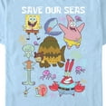 thumbnail image 2 of Men's SpongeBob SquarePants Save Our Seas Graphic Tee Light Blue X Large, 2 of 4