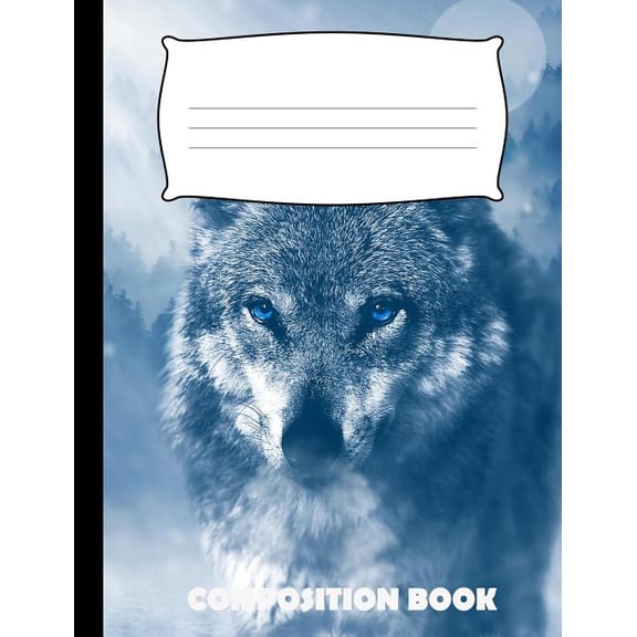 Composition Book: Wolf Composition Notebook Wide Ruled (Paperback)