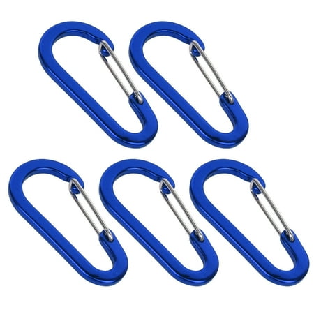YIEMEEN 5Pcs Small Carabiner Clips Aluminum Alloy Spring Snap Hooks Mountaineering Buckle Outdoor Camping Multi-Tool Easy to Use