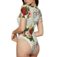thumbnail image 3 of Naloa Vintage Bike Flower Butterfly Women's Short-Sleeved Onesie, One-Piece Swimsuit for Parties, dates, clubs - XX-Large, 3 of 9