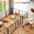 thumbnail image 3 of SHOUFTW 2 Panels Dog Playpen, 24 inch Indoor Outdoor Dog Fence, Metal Dog Pen, Heavy Duty Pet Puppy Exercise Pen for RV Camping, Garden, Yard, 3 of 7