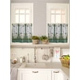 thumbnail image 5 of Stained Glass 2 Panel Kitchen Curtains for Small Windows, Butterfly Flowers Spring Watercolor Plant Bathroom Tier Curtain, Short Window Treatment for Bedroom/Living Room 55"x24", 5 of 6