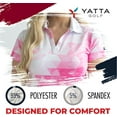 thumbnail image 3 of Yatta Golf Womens Standout Performance Short Sleeve Golf Polo Shirt (Baby Fade V2, X-Large), 3 of 4