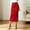 Red, variant on Tennis Skirts for Women Summer Skirt Classic Solid Color at the Waist with Slit Long Length for Daily Travel Red XL