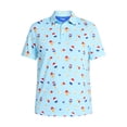 thumbnail image 3 of Birdie Bound Men's Ice Cream Drip Print Polo Shirt, Sizes S-3XL, 3 of 5