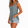 thumbnail image 2 of Tank Tops for Women Sleeveless Loose Fit Casual Summer Eyelet Scoop Neck Shirts for Daily Beach Wear, 2 of 7