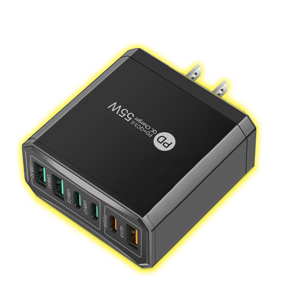 Cargador Tipo C USB Comerliv carga rápida 6 Puertos