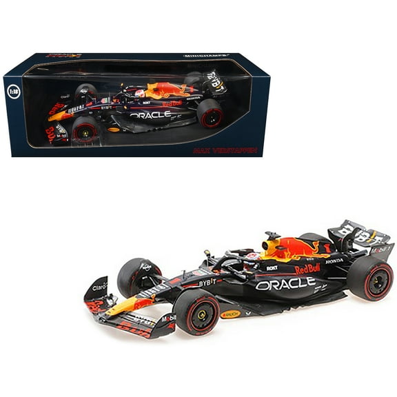 Red Bull Racing RB19 #1 "Oracle" 2nd Place F1 Sprint Race "Qatar GP" 2023 w/ Driver Ltd Ed 1/18 Die-Cast Model Car by Minichamps