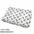 thumbnail image 5 of Vineyard Floor Pillow Lounger Cover, Hand Drawn Sketchy Fruits Summer Ripe Simplistic Farmers Graphic Art, Nap Mat Printed Fabric Case for 5 Pillows, 88" x 36", Grey White, by Ambesonne, 5 of 5