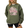 thumbnail image 5 of Shes From Texas I Can Tell Sweatshirt for Women Western Cowgirl Graphic Pullover Army Green Sweatshirt Adult Large, 5 of 7