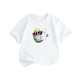 thumbnail image 1 of Gibobby Blusas Holgada Verano Nueva ropa para niños Estilo de Europa y Unidos Camiseta de manga corta para niñas Camiseta con cuello redondo y estampado de huevos de Pascua （Blanco， 2-3 Años), 1 of 3