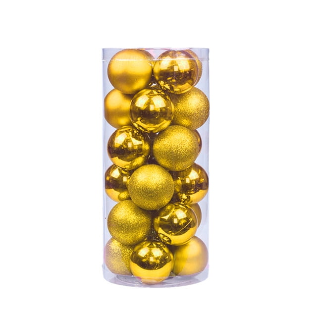 FloreceBien 24 piezas de 6 cm de bolas de Navidad irrompibles para árbol de Navidad, decoración para bodas, fiestas de cumpleaños