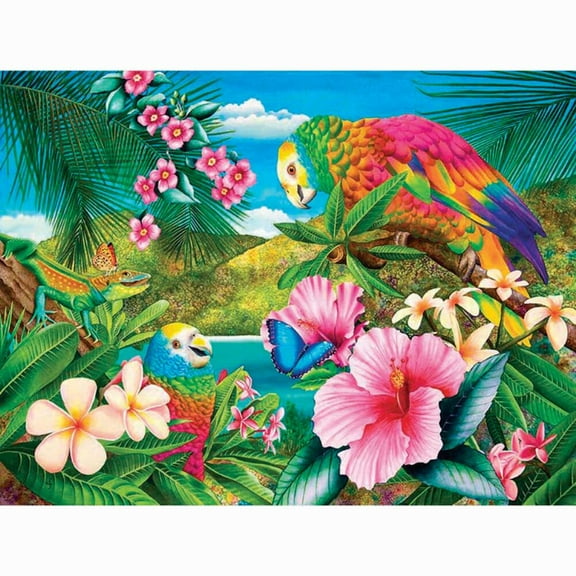 LaFayette Puzzle Factory Parrot Island Jigsaw Puzzle