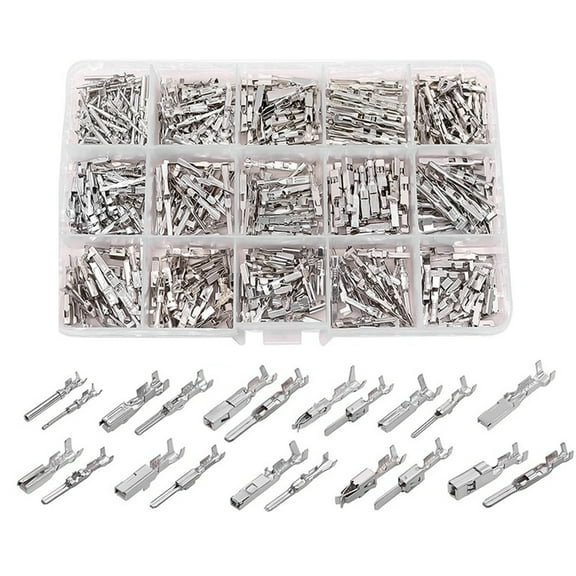 290PCS Automotive Wire Terminal Pinconnector 1-3.5mm Non Insulated Plug Disassembly Male and Female Crimping Pins