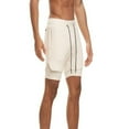 thumbnail image 4 of LYMAYTER Sports Shorts for Men's Double Layer Color Breathable Matching Shorts M-5XL, 4 of 8