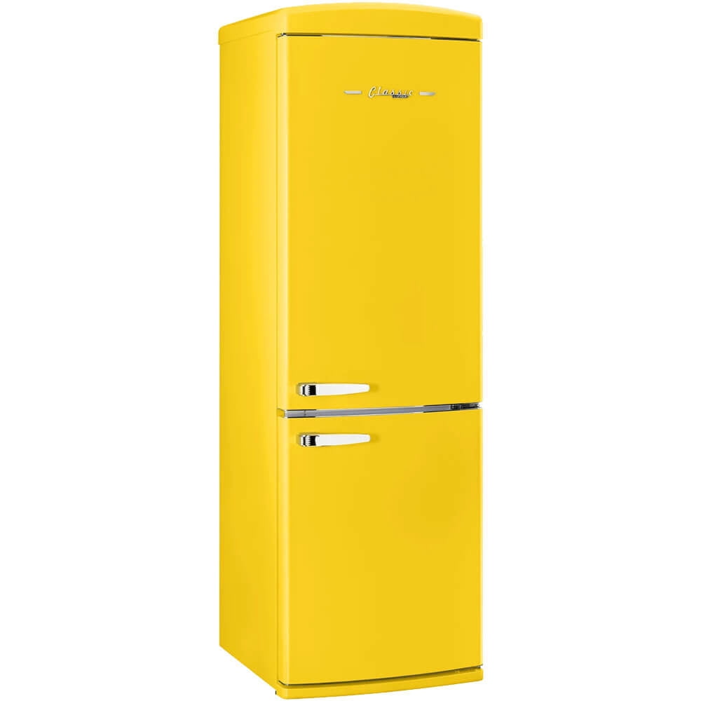 Unique Appliances Classic Retro 12 Cu.ft. 2-Door Glass Door Bottom-Freezer Refrigerator