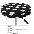 thumbnail image 4 of Kll Black And White Polka Dot Round Bar Chair Cushion Cover 12 Inch,Bar Stool Protector With Elastic, Soft Washable, 4 of 7