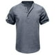thumbnail image 4 of pstuiky camisetas para hombre, Camisa/Top de manga corta con cuello para hombre, color liso, holgada, informal, de manga corta camisetas de hombre m, 4 of 5