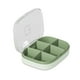 thumbnail image 1 of Caja de pastillas Toystoory Contenedores de viaje portátiles verde seis celdas, 1 of 6