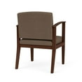 thumbnail image 3 of Amherst Wood Reception Waiting Room Healthcare Guest Chair / Walnut Wood / Brown, 3 of 5