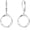 Silver, variant on Dangle Earrings for Women, Silver Round Twist Dangling Leverback Earrings, 14K Gold Plated Hypoallergenic Lightweight Circle Dangly Drop Earings for Women Minimalist Jewelry Gifts, Mobius Design