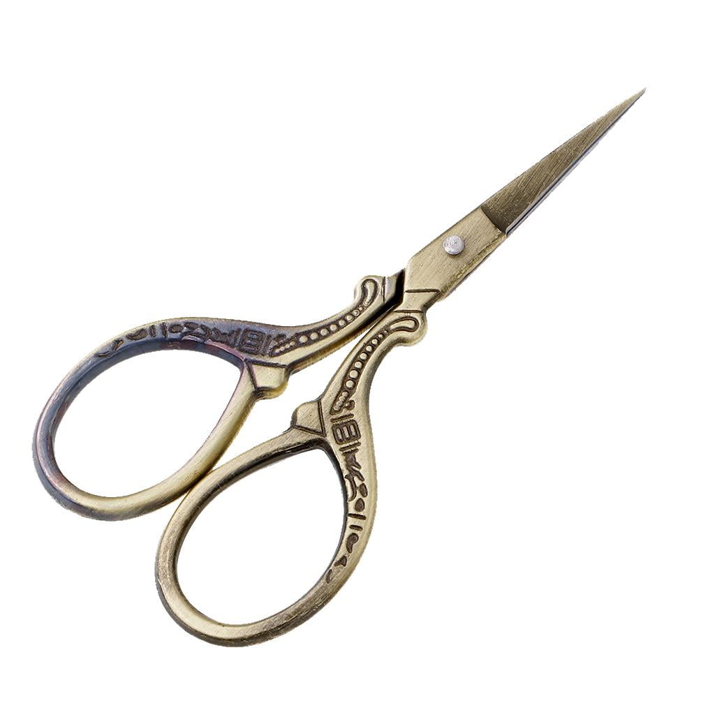HOMYL 3x Vintage European Style Stainless Steel Precision Scissor for Embroidery, Needlework, Crewel, Sewing, Crafting, for Professional Tailors Or Amateurs
