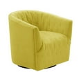 thumbnail image 4 of Grecia  Accent  Chair  Yellow  Velvet  Upholstered  Tufted, 4 of 7