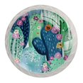 thumbnail image 1 of 4 Pcs Cactus Knobs for Kitchen Cabinet Cupboard Dresser Bookcase Drawer Pulls Handles Round Home Decor, 1 of 5