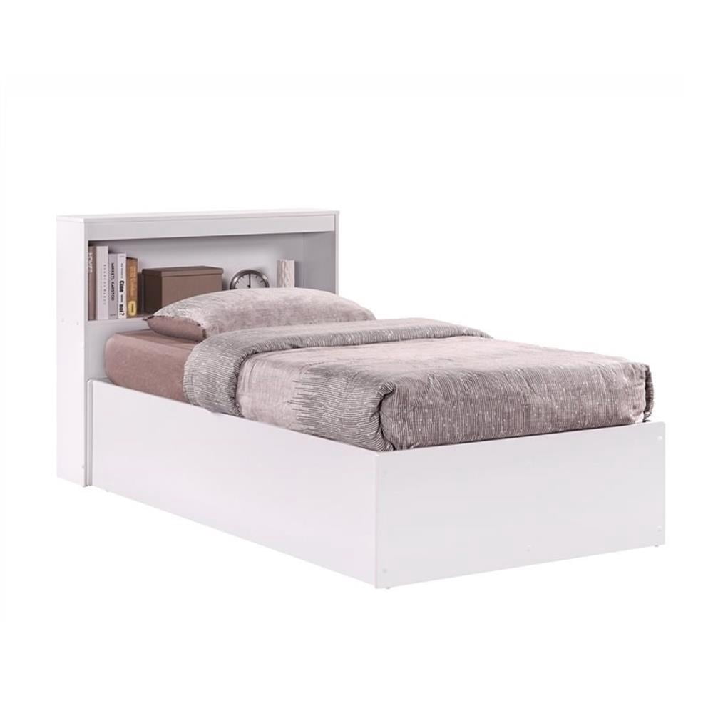Pemberley Row Engineered Wood White Twin Captain Storage Bed Rectangular 85.6" Unassembled