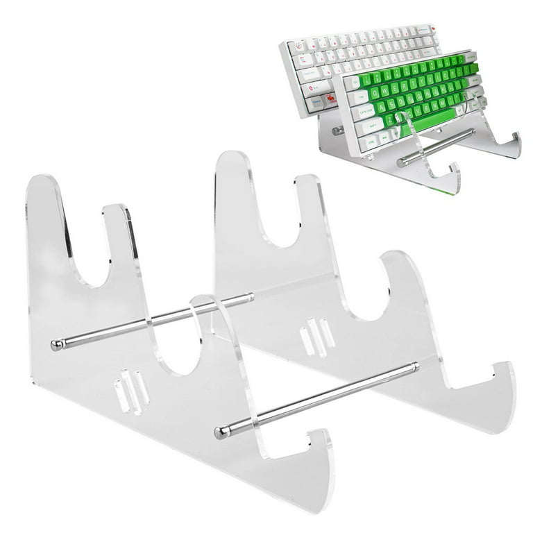 Acrylic Keyboard Mouse Storage Rack,Yikola 3-Tier Keyboard Display