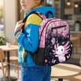 thumbnail image 2 of KUIFORTI Blossoms Axolotll Toddler Backpack Girls Kids School Bag with Adjustable Straps Multiple Organizer Pockets 13.5 Inch for Preschool Kindergarten Back to School Gifts, 2 of 7
