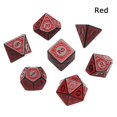 thumbnail image 3 of red 7 Pcs for TRPG DND Dice Set Acrylic Multi-Sided 7-Die, 3 of 5