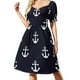 thumbnail image 4 of Anchors Short-Sleeved Dress birthday dress summer clothes luxury dresses elegant women's sets, 4 of 8