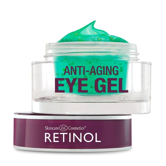 Retinol Vitamin A Eye Gel - Anti-Aging, Reduces Puffiness & Dark Circles, Restores Elasticity, 15ml
