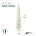 thumbnail image 3 of Home Heritage 7' 150 LED Pre-Lit Artificial Christmas Tinsel Tree, White, 3 of 12