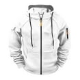 thumbnail image 3 of yillto Mens Zip up Jacket Hoodie Sweatshirt Drawstring Long Sleeve Casual Athletic Coat with Zipper Pockets, 3 of 5