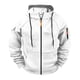 thumbnail image 4 of pstuiky Camisas casuales de manga larga para hombre, Chaqueta tipo cárdigan con capucha y cremallera de manga larga de color liso para hombre top de hombre l, 4 of 5