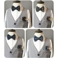 thumbnail image 6 of Stylish Classical Pattern Bowtie and Chest Flower Set for Children Gentlemen Little Boys School Event Necktie Corsage, 6 of 9