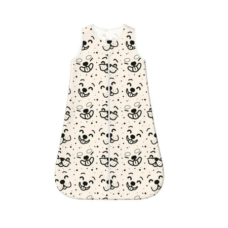 

Fotbe DOGS FACE Pattern Sleep Sack - Baby Wearable Blanket with Zipper Extra Soft Cotton Sleeveless Sleeping Bag for Infants-Small
