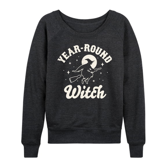 Instant Message - Year Round Witch - Women's Lightweight French Terry Long Sleeve Shirt