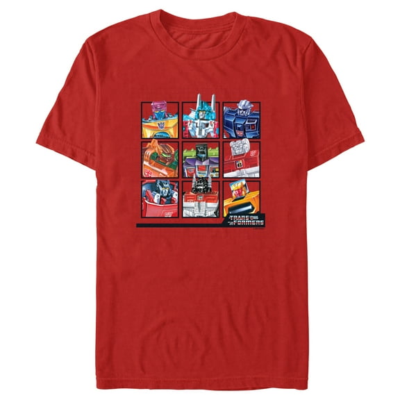 Men's Transformers Autobots 9 Square Layout Graphic T-Shirt