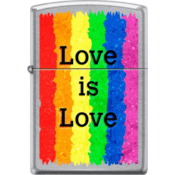 Love is Love Rainbow Chrome Zippo Lighter