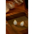 thumbnail image 3 of 2Ct Round Lab Created Diamond Women Cluster Stud Earrings 14k Yellow Gold Plated, 3 of 3