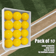 thumbnail image 2 of 10 Pack Baseballs Training Ball ,9 Inch Pitching Machine Baseballs for Hand-Eye Coordination, Hitting and Practice,10 x Baseballs,Yellow, 2 of 6