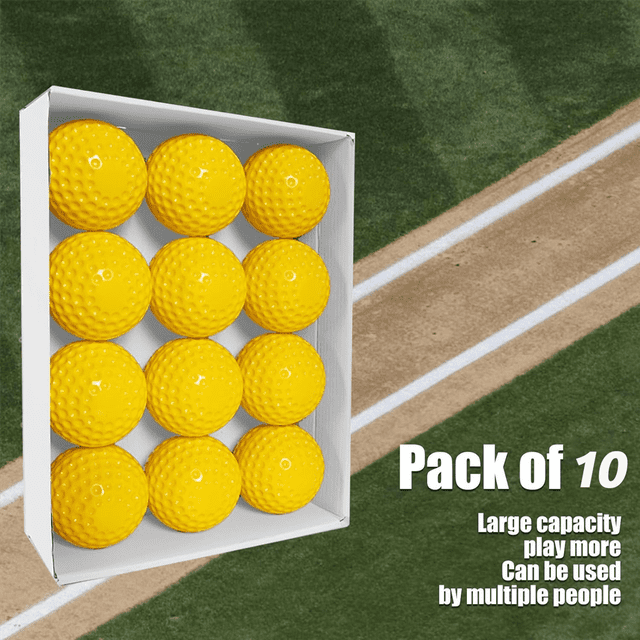 10 Pack Baseballs Training Ball ,9 Inch Pitching Machine Baseballs for Hand-Eye Coordination, Hitting and Practice