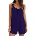 thumbnail image 2 of Women's Pajama Sets 2 Piece Lounge Sets Fashion Casual Solid Color Pants Comfortable Sleeveless Short Pants Jumpsuit, 2 of 6