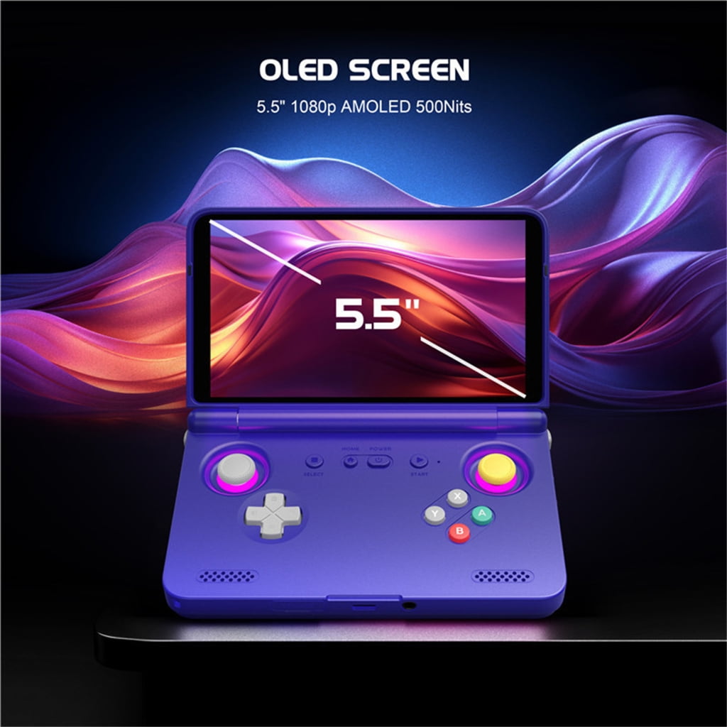 PatungKu Light Weight Handheld Game Player 5.5Inch Clear Snapdragon Processor Nonslip Grip